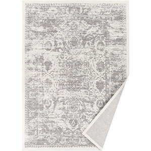 Biały dywan dwustronny we wzory Narma Palmse, 70x140 cm obraz