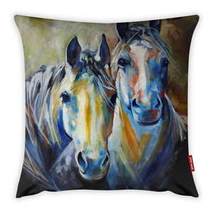 Poszewka na poduszkę Vitaus Horses Art, 43x43 cm obraz