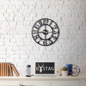 Metalowy zegar ścienny The Old Times, 50x50 cm obraz