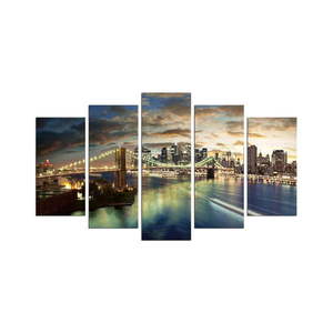 Obraz wieloczęściowy Bridge NYC, 110x60 cm obraz