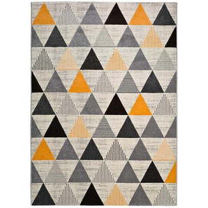 Szaro-pomarańczowy dywan Universal Leo Triangles, 160x230 cm obraz