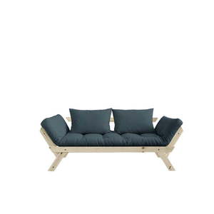 Sofa rozkładana z niebieskozielonym pokryciem Karup Design Bebop Natural/Petrol Blue obraz