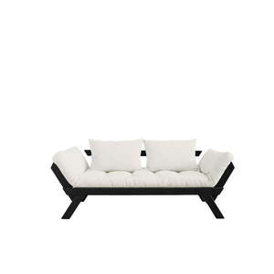 Sofa rozkładana z jasnobeżowym obiciem Karup Design Bebop Black/Natural obraz