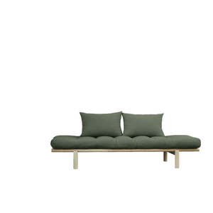 Sofa z zielonym obiciem Karup Design Pace Natural/Olive Green obraz