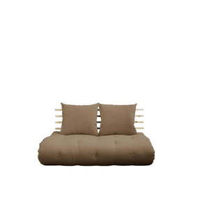 Sofa rozkładana z brązowym obiciem Karup Design Shin Sano Natural/Mocca obraz