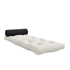 Białoszary materac futon 70x200 cm Wrap Natural/Dark Grey – Karup Design obraz