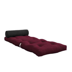 Bordowy materac futon 70x200 cm Wrap Bordeaux/Dark Grey – Karup Design obraz