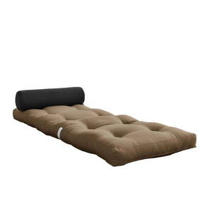 Szarobrązowy materac futon 70x200 cm Wrap Mocca/Dark Grey – Karup Design obraz