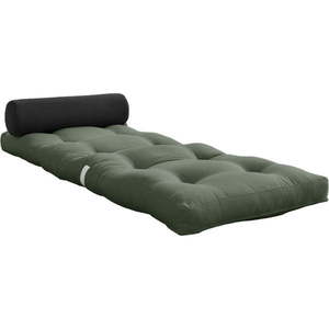 Zielonoszary materac futon 70x200 cm Wrap Olive Green/Dark Grey – Karup Design obraz