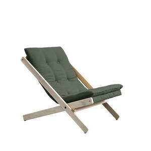 Fotel rozkładany Karup Design Boogie Raw/Olive Green obraz