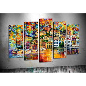 Zestaw 5 obrazów Tablo Center Bright Houses obraz