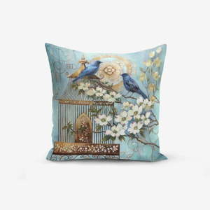 Poszewka na poduszkę z domieszką bawełny Minimalist Cushion Covers Blue Bird, 45x45 cm obraz