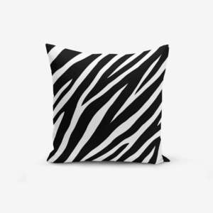 Czarno-biała poszewka na poduszkę z domieszką bawełny Minimalist Cushion Covers Black White Zebra, 45x45 cm obraz
