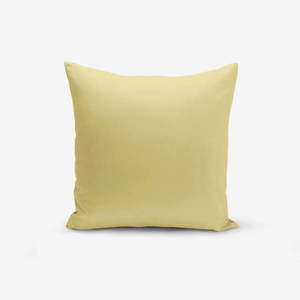 Musztardowa poszewka na poduszkę Minimalist Cushion Covers Düz, 45x45 cm obraz