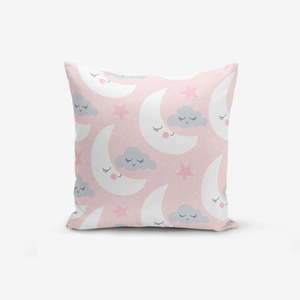 Poszewka na poduszkę z domieszką bawełny Minimalist Cushion Covers With Points Moon And Cloud, 45x45 cm obraz
