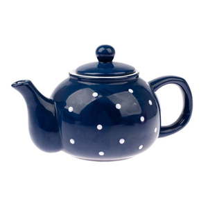 Niebieski dzbanek ceramiczny Dakls Dots, 1 l obraz