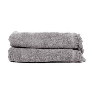 Zestaw 2 jasnoszarych ręczników kąpielowych ze 100% bawełny Bonami, 70x140 cm obraz