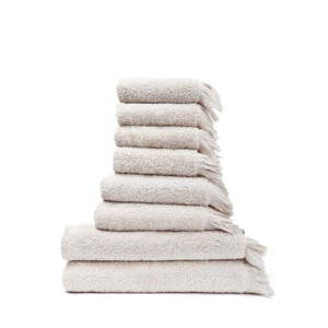 Zestaw 8 kremowych ręczników ze 100% bawełny Bonami obraz
