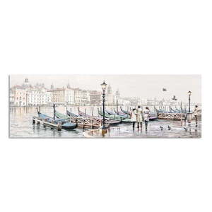 Obraz Styler Canvas Watercolor Venezia Gondole, 45x140 cm obraz
