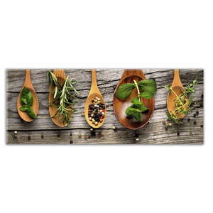 Obraz Styler Glasspik Kitchen Wooden Spoons, 30x80 cm obraz