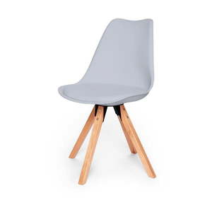 Zestaw 2 szarych krzeseł z konstrukcją z drewna bukowego Bonami Essentials Gina obraz