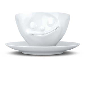 Biała porcelanowa szczęśliwa filiżanka do kawy 58products, 200 ml obraz
