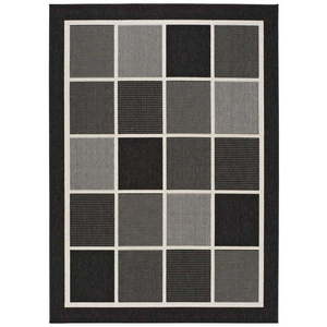 Czarno-szary dywan odpowiedni na zewnątrz Universal Nicol Square, 140x200 cm obraz