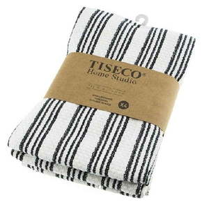 Komplet 4 czarnych bawełnianych ścierek Tiseco Home Studio, 50x70 cm obraz
