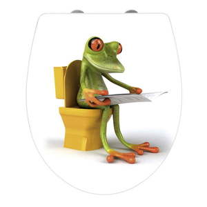 Deska sedesowa z łatwym domknięciem Wenko Frog News, 45x38, 8 cm obraz