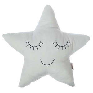 Jasnoszara poduszka dziecięca z domieszką bawełny Mike & Co. NEW YORK Pillow Toy Star, 35x35 cm obraz