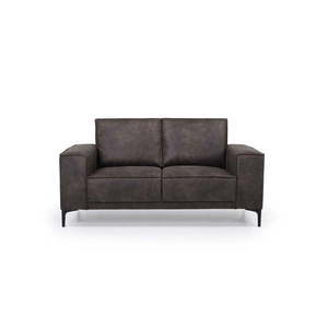 Brązowa sofa z imitacji skóry 164 cm Copenhagen – Scandic obraz