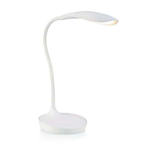Biała lampa stołowa z portem USB Markslöjd Swan obraz