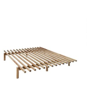 Łóżko dwuosobowe z drewna sosnowego Karup Design Pace Natural, 140x200 cm obraz
