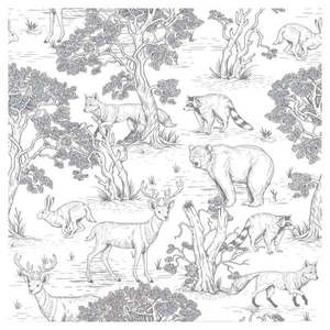 Tapeta z motywem leśnych zwierząt Dekornik obraz