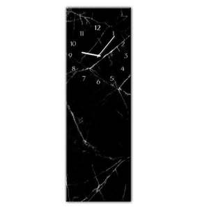 Zegar ścienny Styler Glassclock Black Marble, 20x60 cm obraz