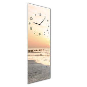Zegar ścienny Styler Glassclock Beach, 20x60 cm obraz