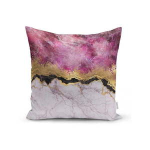 Poszewka na poduszkę Minimalist Cushion Covers Marble With Pink And Gold, 45x45 cm obraz