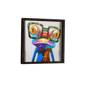 Obraz dekoracyjny w ramie Frog, 34x34 cm obraz