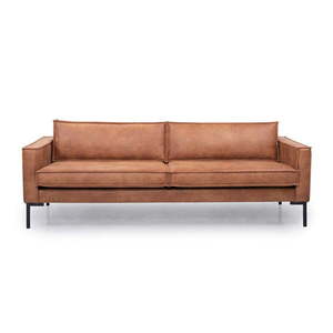 Jasnobrązowa sofa ze sztucznej skóry Scandic Rate obraz