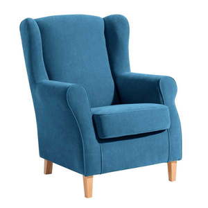 Niebieski fotel Max Winzer Lorris obraz