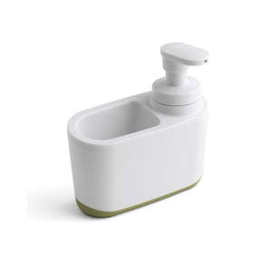 Biało-zielony dozownik do mydła Addis obraz