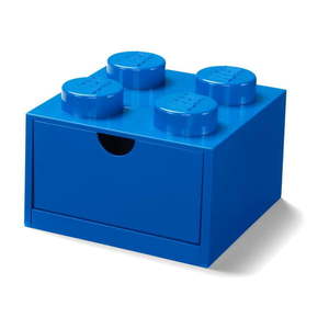 Niebieski pojemnik z szufladką LEGO®, 15x16 cm obraz