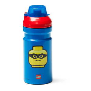 Niebieska butelka na wodę z czerwoną zakrętką LEGO® Iconic, 390 ml obraz