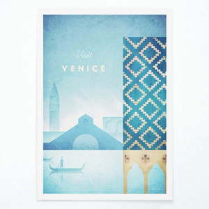 Plakat Travelposter Venice, 30 x 40 cm obraz