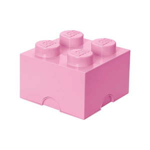 Jasnoróżowy kwadratowy pojemnik LEGO® obraz