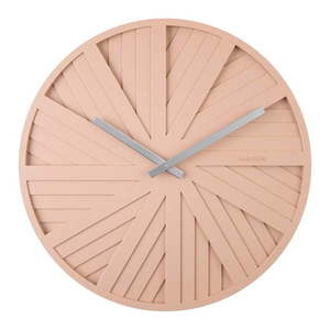 Piaskowobrązowy zegar ścienny Karlsson Slides, ø 40 cm obraz