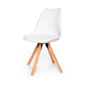 Zestaw 2 białych krzeseł z konstrukcją z drewna bukowego Bonami Essentials Gina obraz