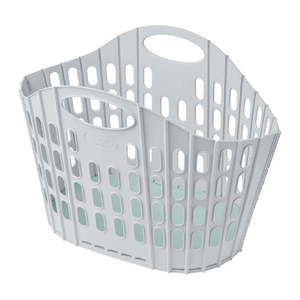 Szaro-zielony składany kosz na pranie Addis Flat Folding Laundry Basket obraz