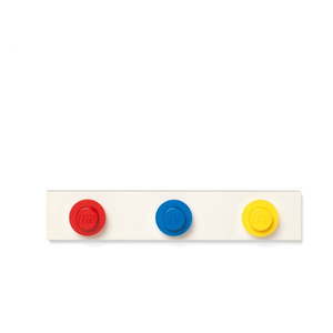 Wieszak ścienny w czerwonym, niebieskim i żółtym kolorze LEGO® obraz