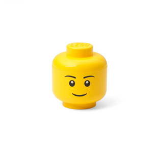 Żółte pudełko w kształcie głowy LEGO® boy, 10, 5x10, 6x12 cm obraz